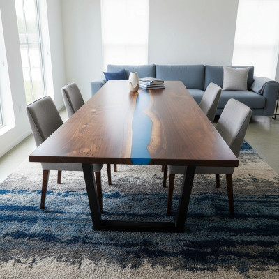Epoxy Resin Dining Table River Table Solid 240x100 River Table New Genuine