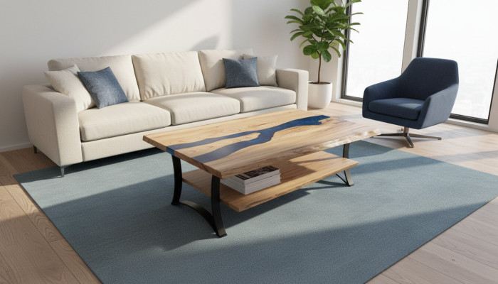 Coffee Table River Table Real Wood River Table Epoxy Resin Solid Tables