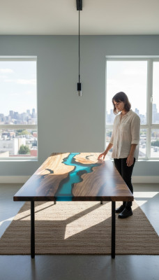 Modern Table Dining Table Design Table Resin Sea River Furniture 220x90 Epoxy Ocean