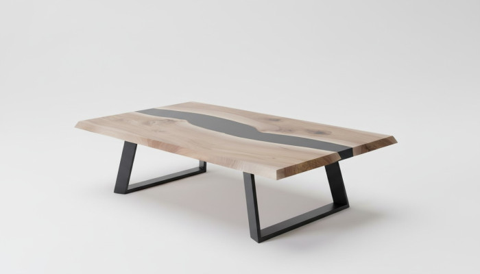 Epoxy resin table wood coffee table handmade solid living room furniture