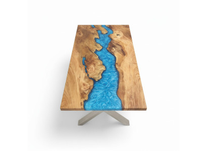 Coffee Table River Table Real Wood River Table 120x90 Solid Tables