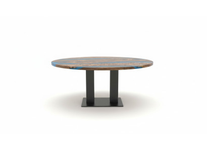 Massive dining table round table epoxy resin furniture waterfall river tables furniture