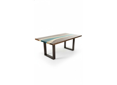 Table dining table tables epoxy resin real epoxy wood solid design furniture 240x100