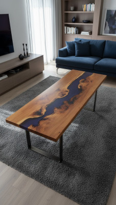 Table dining table tables epoxy resin epoxy real wood solid design furniture 250x90 New