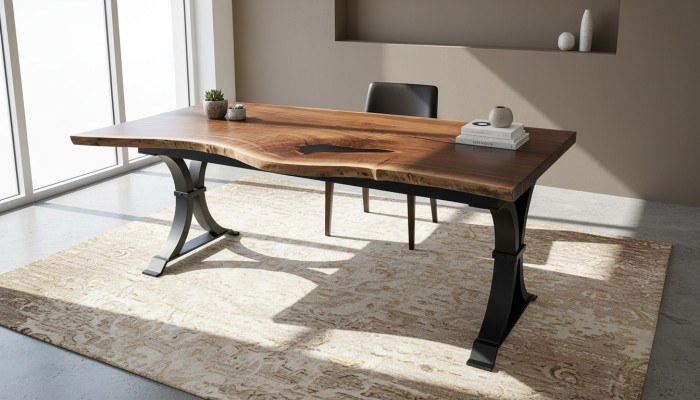 Dining table epoxy resin genuine solid wood furniture waterfall epoxy table 200x90 new