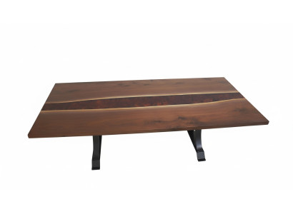 Epoxy Resin Dining Table Real Wood Solid Furniture Waterfall Epoxy Table 240x100cm