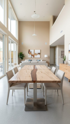 Table epoxy resin dining table real wood solid furniture waterfall epoxy conference