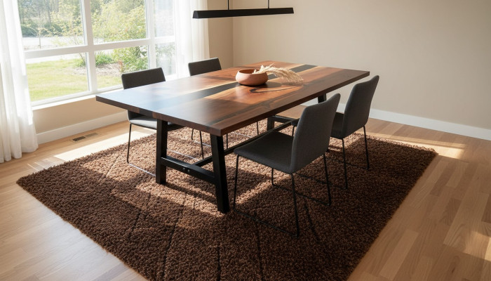 Dining table waterfall tables epoxy resin real wood solid furniture epoxy table new