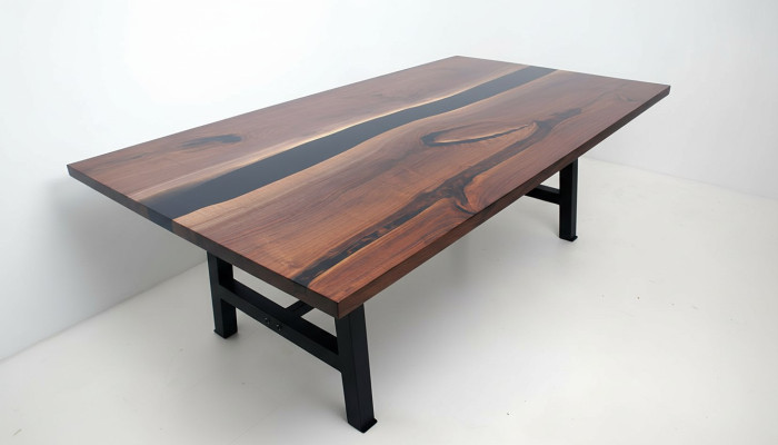 Dining table waterfall tables epoxy resin real wood solid furniture epoxy table new
