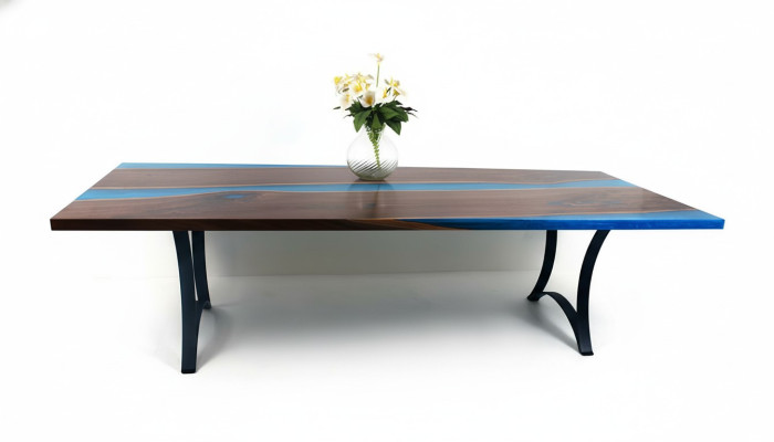 Modern tables dining table sea design table resin river furniture 220x90 epoxy ocean