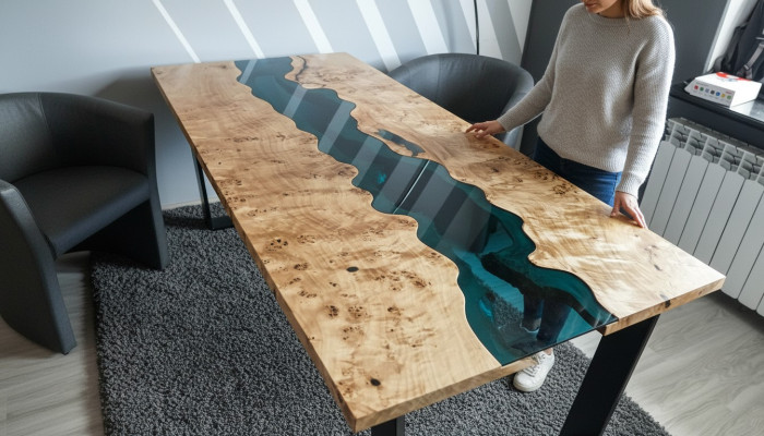 Tables epoxy resin dining table solid wood furniture epoxy table casting resin waterfall