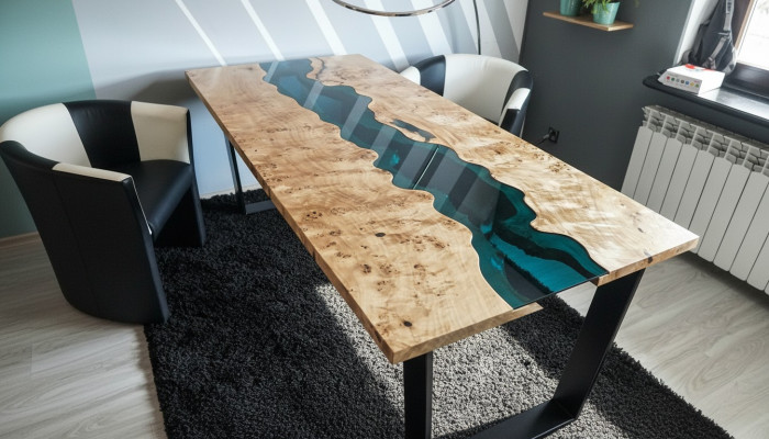 Tables epoxy resin dining table solid wood furniture epoxy table casting resin waterfall