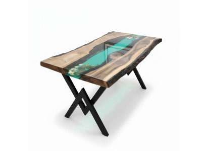 Table dining table tables resin epoxy solid design furniture 200x100 real wood epoxy