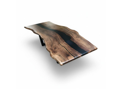 Dining table epoxy resin real wood solid furniture waterfall epoxy table casting resin