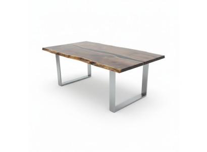 Table dining table tables epoxy resin epoxy real wood solid design furniture 220x90