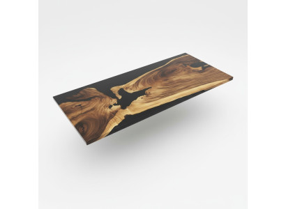 Table dining table tables epoxy resin epoxy real wood solid furniture waterfall