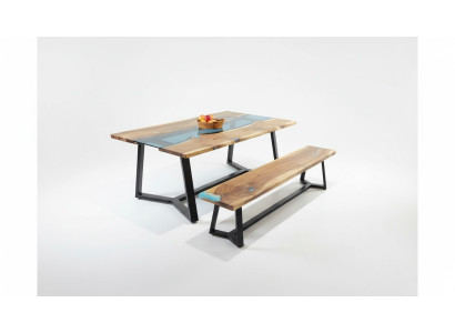 Design table bench dining table kitchen table living room tables benches solid 2-piece new