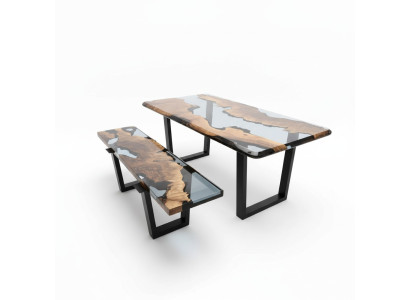 Dining table table kitchen table modern waterfall river epoxy resin furniture new tables