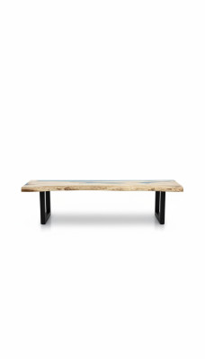 Epoxy resin dining table real wood solid furniture waterfall epoxy table 250x60cm