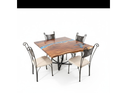 Custom-made table epoxy resin river real wood price 1sqm tables