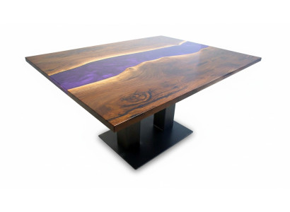 Table Epoxy Resin Flow Real Wood Price 1 sqm Customized Tables