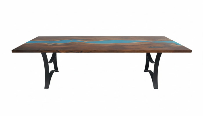 Custom-made table epoxy resin river wood real price 1sqm tables