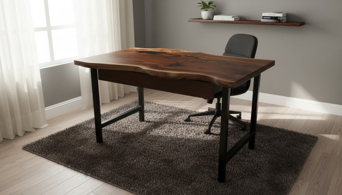 Designer furniture desk 100*70cm handcrafted solid wood tables