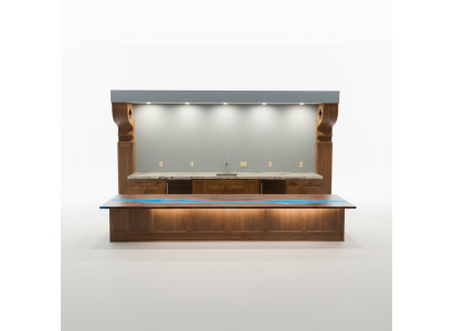 Kitchen countertop, worktop, epoxy resin, epoxy river, genuine custom-made, new, 1 sqm