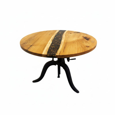 Round dining table epoxy resin meeting table conference table solid