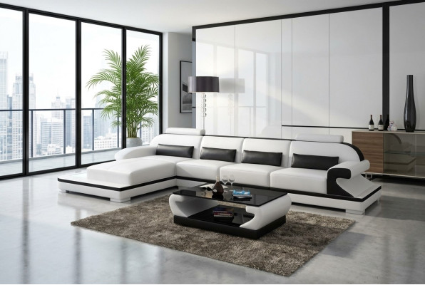 Leather sofa corner couch upholstery suite sofa cushion couch corner set living landscape.