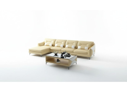 Corner sofa upholstered corner sofa L-shape modern coffee table sofa living landscape 2-piece new.