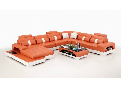 Corner set sofa upholstery corner group living landscape leather sofa couches sofas U-shape