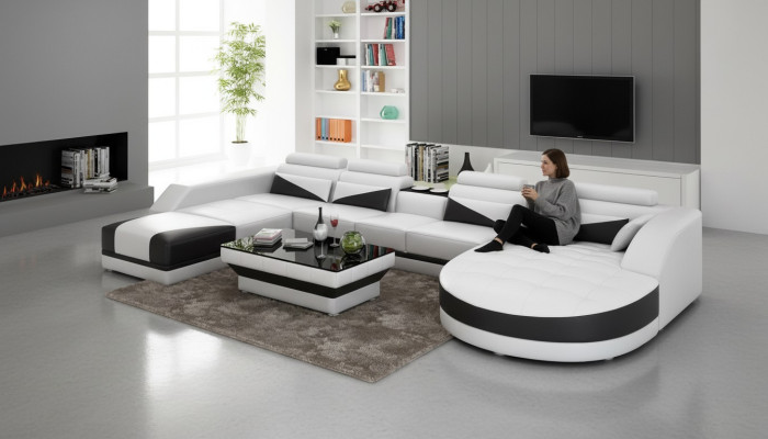 Corner sofa upholstery corner group living landscape leather sofa couches 2 pieces.