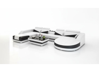 Corner sofa upholstery corner group living landscape leather sofa couches 2 pieces.