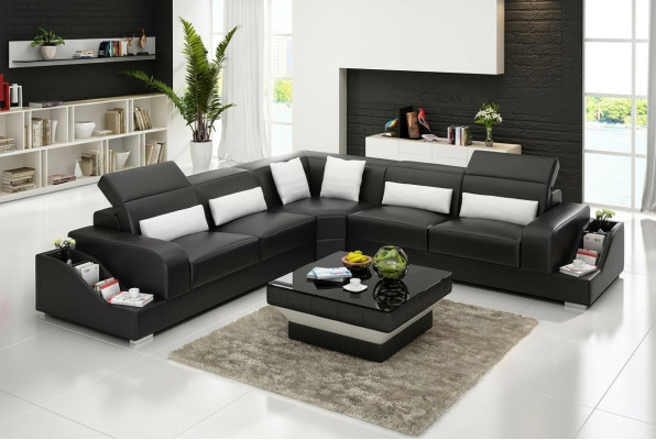 Leather sofa corner couch upholstered suite sofa couch living landscape upholstery corner suite