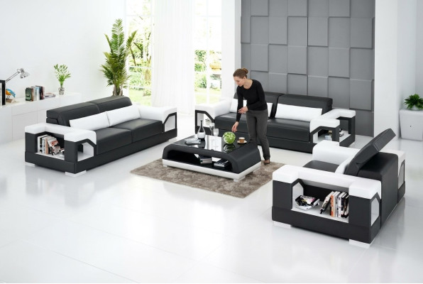 Couch Sofa Set 321 Seater Coffee Table Leather Sofa Modern Sofa Living Area