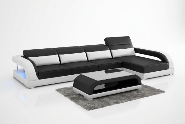 Leather-cushion design corner sofa corner couch sofa L shape living room