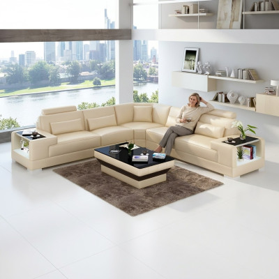 Modern corner couch design, sectional sofa, living room furniture, leather upholstery, couch