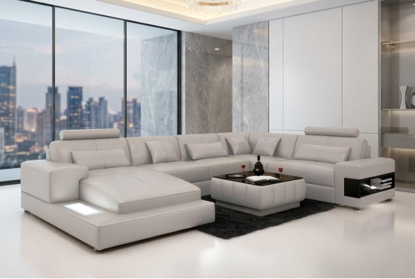 Corner sofa couch upholstered living area sofa 2-piece set coffee table corner suite