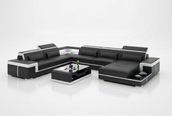 Corner sofa design modern living room furniture corner couch leather upholstery couch