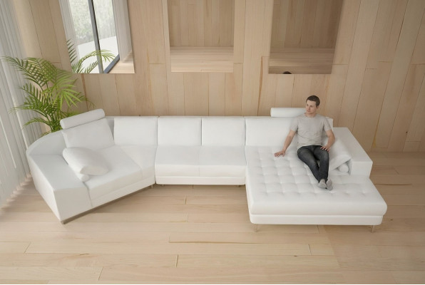 Corner sofa leather sofa design sofa corner sofa U-shape modern upholstery living room furniture