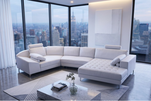 Corner sofa leather sofa design sofa corner sofa U-shape modern upholstery living room furniture