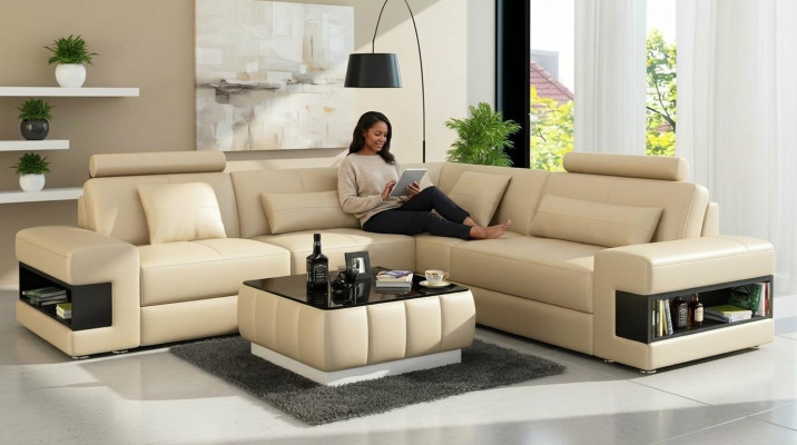 Corner sofa corner couch design living room furniture leather upholstery couch sofa