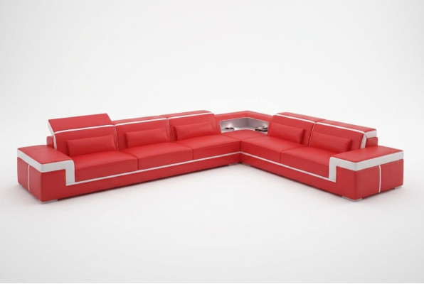 Leather cushion design corner sofa living room sectional couch L-shaped sofa landscape
