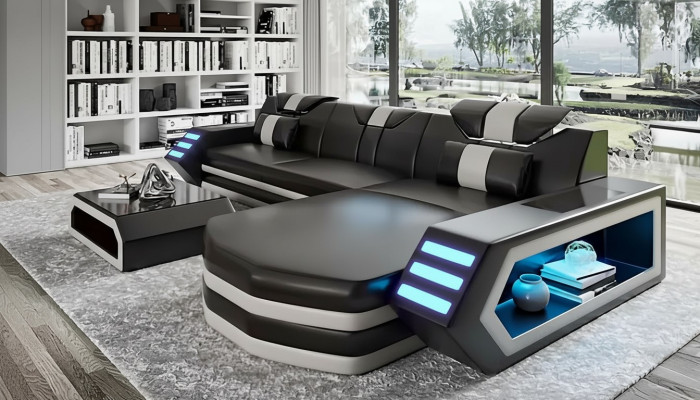 Design corner sofa living room furniture corner couch leather upholstery couch sofa