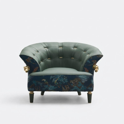 Textile sofa couch upholstery single-seater designer style furniture modern living room