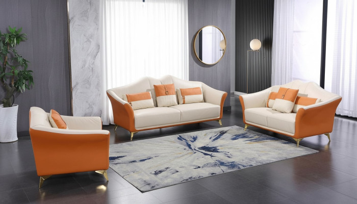 Chesterfield sofa set upholstered seat furniture 2-piece set 3+2 seater new