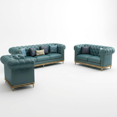 Chesterfield sofa set upholstery seating suites 2-piece set 3+2 seater new couch