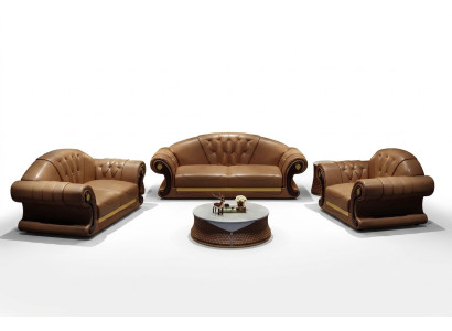 Chesterfield Sofa Couch Upholstered Couch 3-Seater Decor Upholstery Leather New