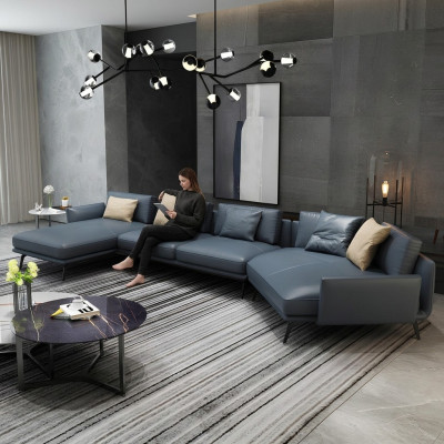 Italian furniture living room corner sofa couch upholstery luxury sofa corner suite